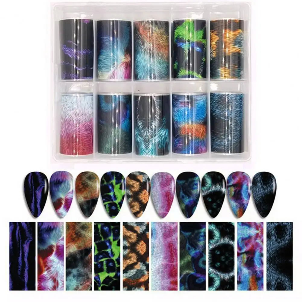 

10Pcs/Box Attractive Flower Butterfly Nail Transfer Decals Manicure Decor Decorative Self-adhesive Nail Art Stickers