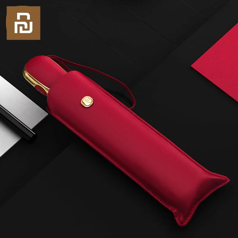 

Hot Youpin Flat Automatic Umbrella Rain Women Ultralight Travel Sun Umbrella Girls Anti UV Portable Folding Umbrellas Parasol