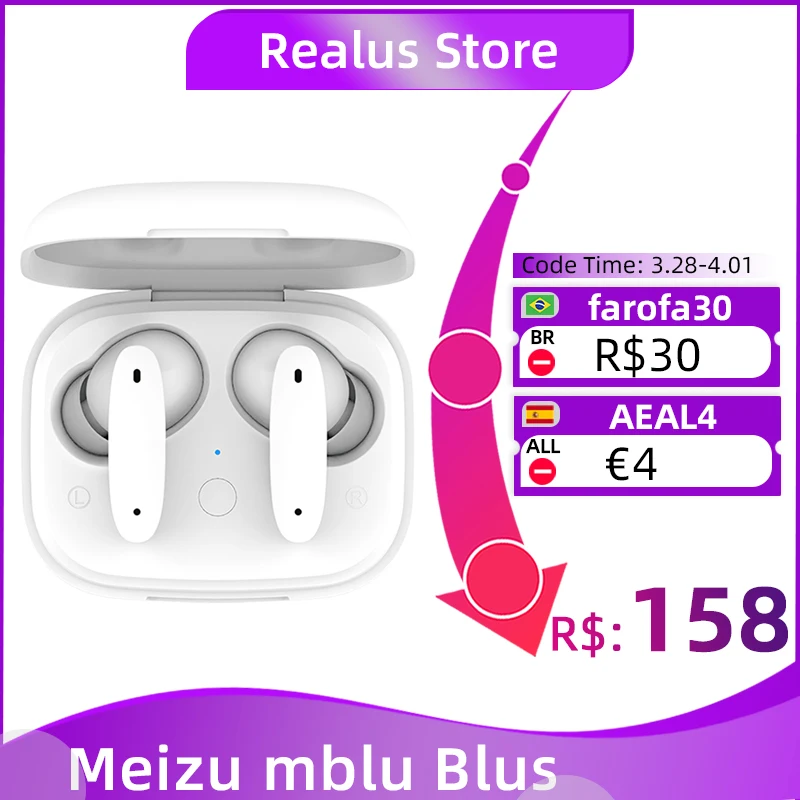 TWS-наушники Meizu Mblu Blus с поддержкой Bluetooth 5 2 и активным шумоподавлением