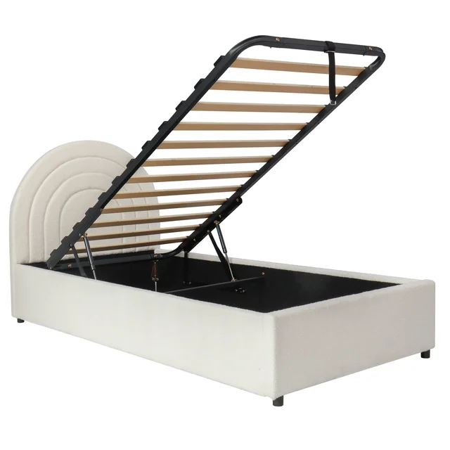 PINGGO Upholstered Bed 3ft Children's Bed Single Bed With Slatted Frame And Headboard Youth Bed Easy To Assemble (No Mattress) 5 PINGGO Upholstered Bed 3ft Children's Bed Single Bed With Slatted Frame And Headboard Youth Bed Easy To Assemble (No Mattress) 5