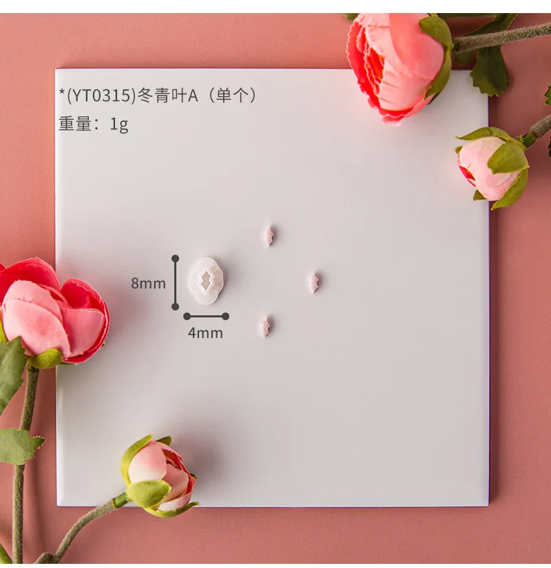 Description Picture 5 of itemMini Christmas Holly Leaves Polymer Clay Cutters DIY Christmas Pendant Earring Making Tools Holly Leaf Soft Pottery Clay Molds