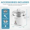 6-Cup (Cooked Yield ) / 1.2Qt. Select Stainless Pot-Style Rice Cooker, & Food Steamer One-Touch Operation White Electric Cooker 4