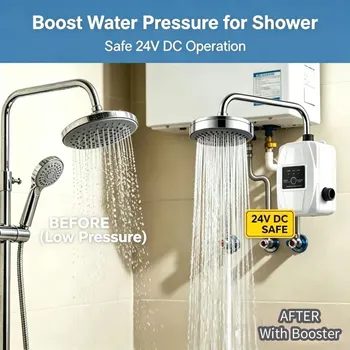 shower Booster Pump Brushless Water Pump 13.5m 24v Automatic Pressure Controller Home Boost Water Heater 1