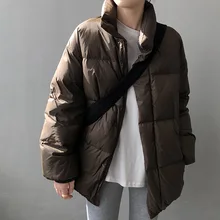 Shuangli collar white duck down jacket female 2021 winter new Korean version of the loose fabric jacket jacket female 80309