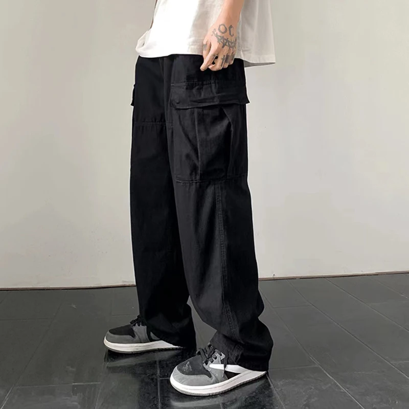 Zoki Japanese High Waist Women Cargo Pants Summer Bf Thin Large