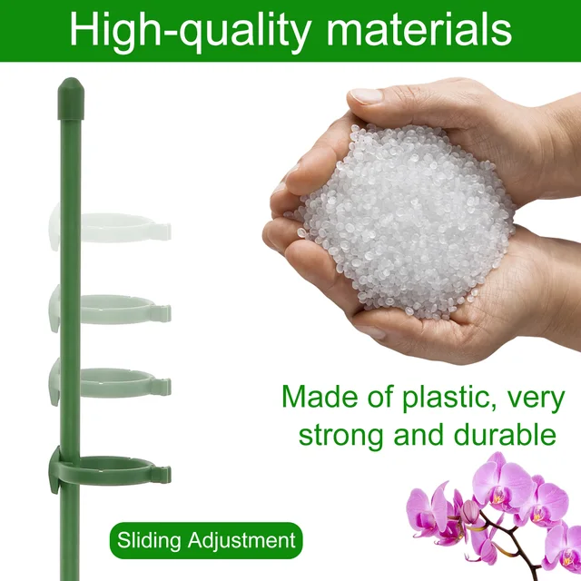 20Dros Növényi Tét Tartó Virágpálcás Egy Szárú Műanyag Botok A Hegymászó Orchidea Paradicsom Támogatásához - Image 5