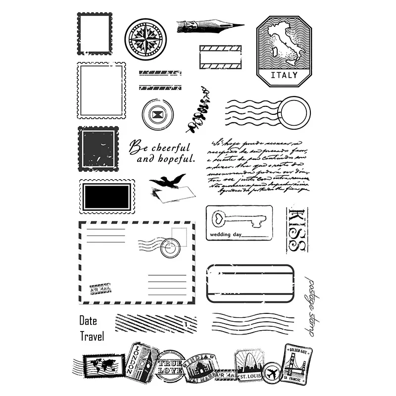 DIY Journaling Rubber Clear Stamps For Holiday Card Making clear stamps