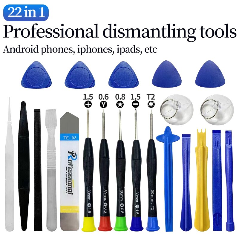  22 In 1 Multifunctional Disassembly Tool Mobile Phone iPad Laptop Screwdriver Maintenance Kit Repair Tools Opening Set For Hand 