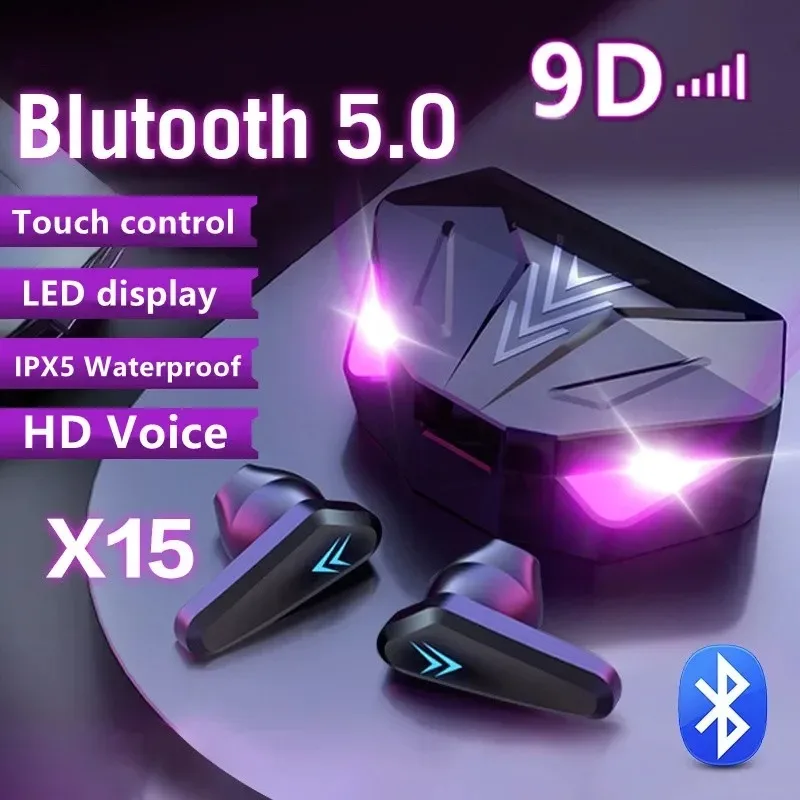 X15 Tws Auricolare Bluetooth Wireless Senza Scatola V5.1 Cuffie Auricolari Bluetooth Sport Gamer Headset Phone