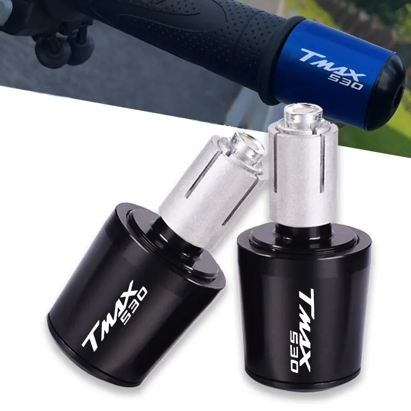 Per Yahama Tmax Tmax530 530 Universale Con Logo Moto Cnc Manubrio Manopole Manubrio Cap End Handle Plugs Cap Accessori