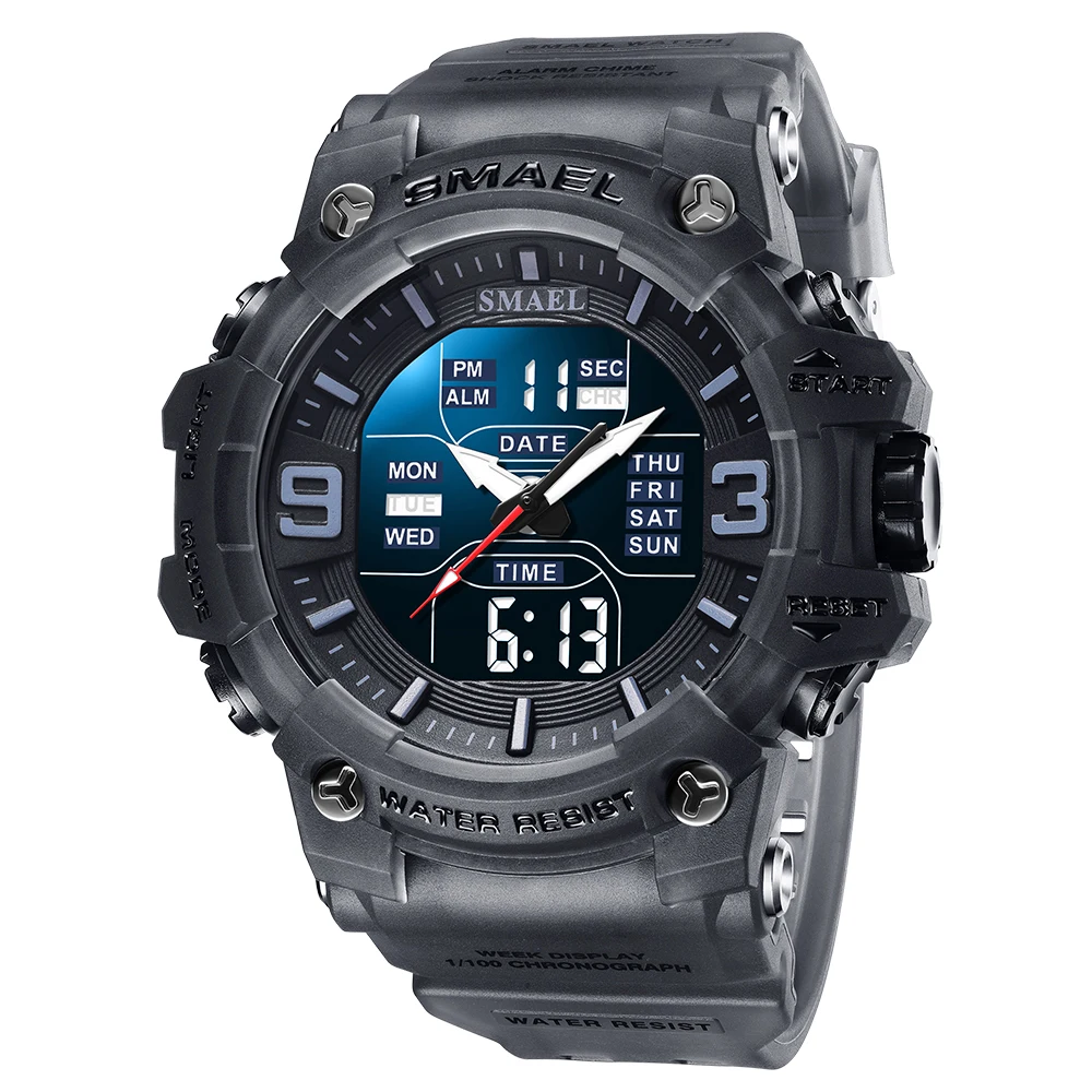 SMAEL Orologi Sportivi Milari Da Uomo Doppio Display Digale Analogico Al Quarzo Orologio Da Polso Impermeabile X0625 Da 8,62 € | DHgate