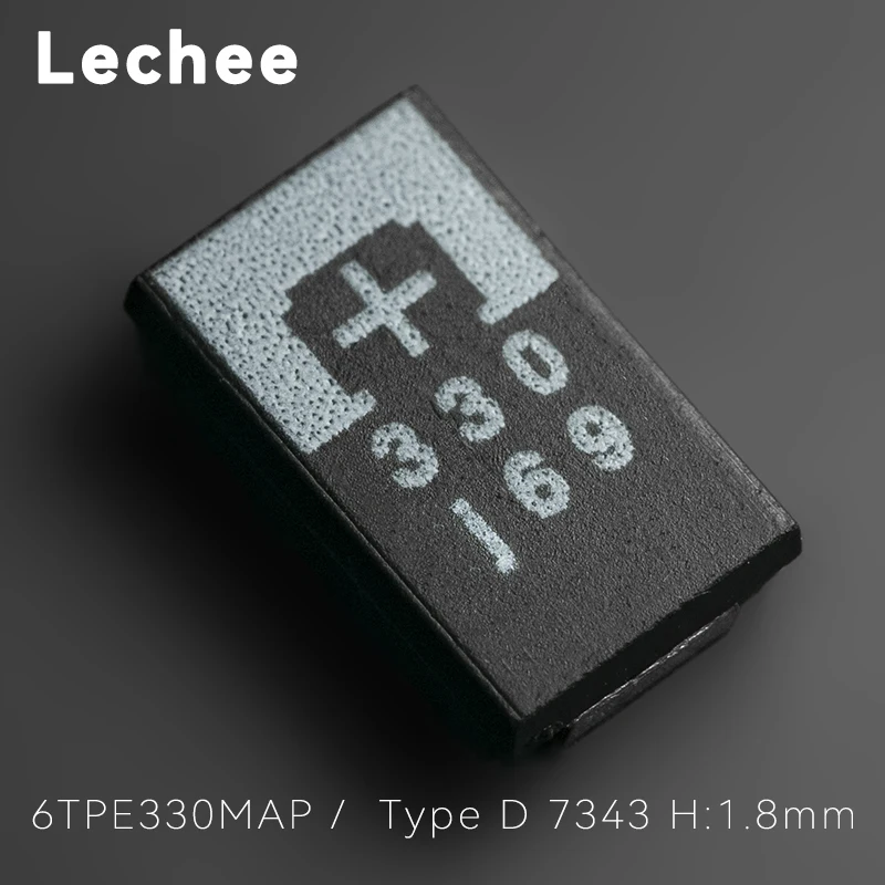 10pcs/set New 6.3V 330uF 7343 6TPE330MAP 6TPE330MIL 18mR 25mR Type D SMD Polymer Solid Tantalum Capacitors POSCAP Low ESR
