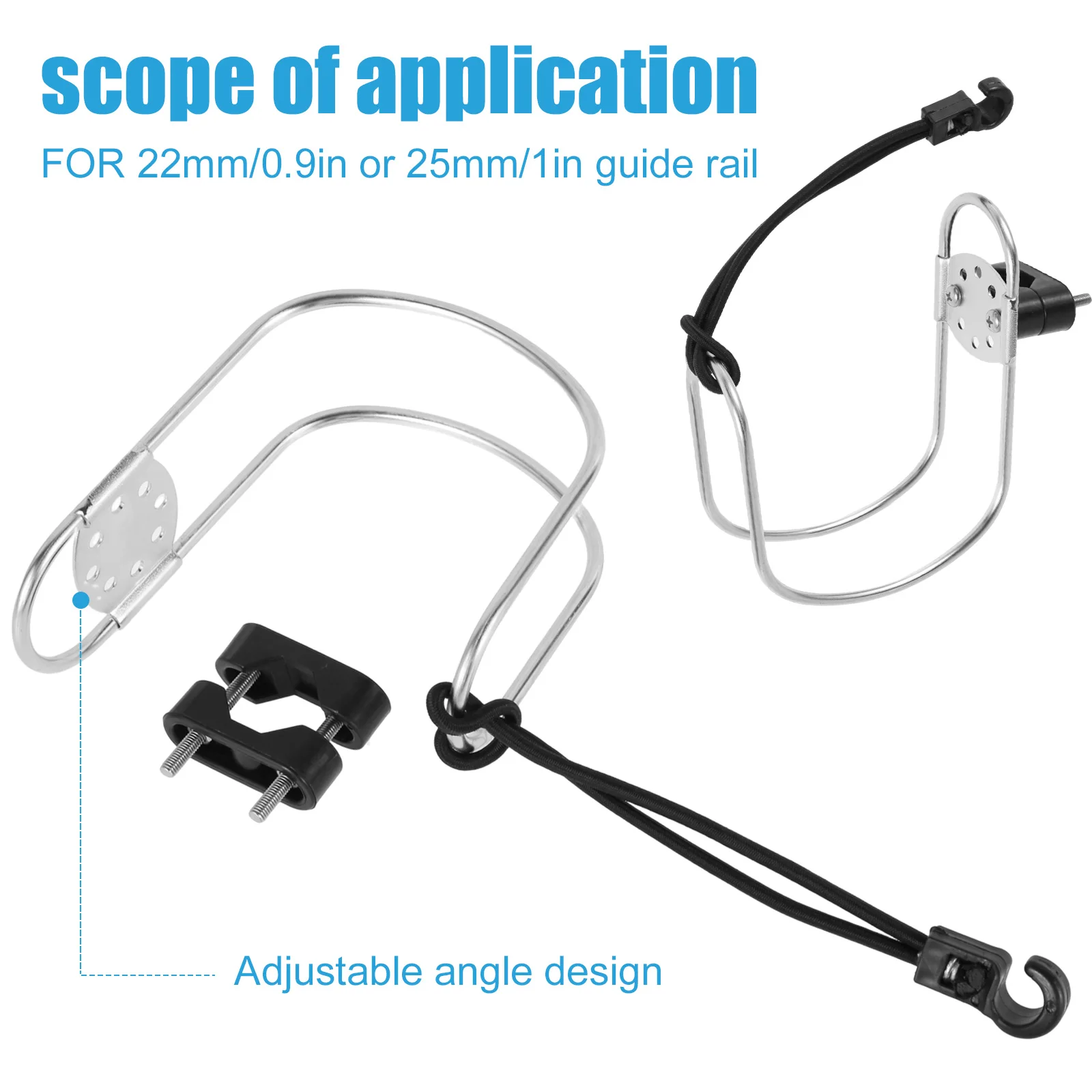 316 Stainless Steel Ship Lifebuoy Bracket  Horseshoe Lifebuoy Holder Kit Angle Adjustable Lifebuoy Ring Bracket Portable 6