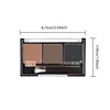 3-Shade Eyebrow Powder Palette - Long-Lasting, Waterproof and Sweat-Proof, Natural Eyebrow Powder for All Skin Types 4