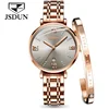 JSDUN Imported Swiss Quartz Watch for Women Luxury Rose Gold Sapphire Crystal Elegant Ladies Wristwatch Waterproof Girls Watch 6