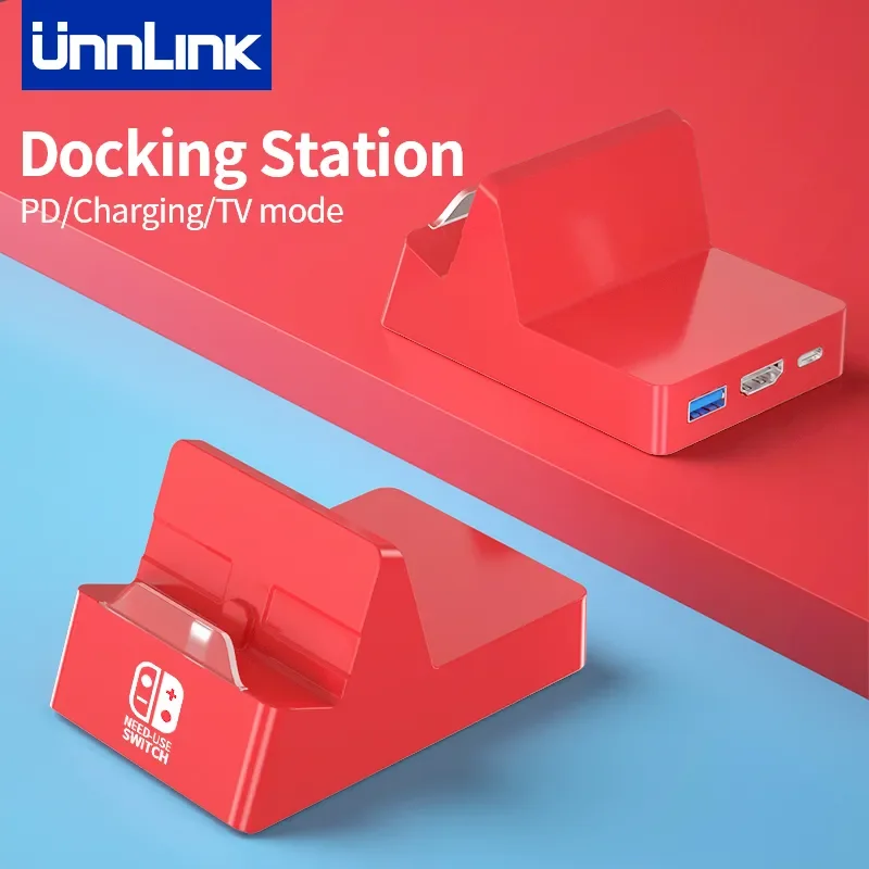 Unnlink Switch Dock Tv Dock Per Nintendo Switch Docking Station Portatile Da Usb C A 4K Hdmi Usb 3.0 Hub Pd 100W Per Macbook Pro