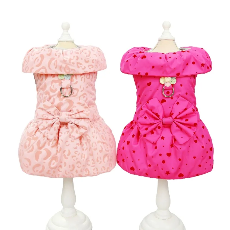 Winter Dog Dress Cat Puppy Coat Yorkshire Terrier Pomeranian Clothes Shih Tzu Maltese Poodle Bichon Schnauzer Pet Clothing