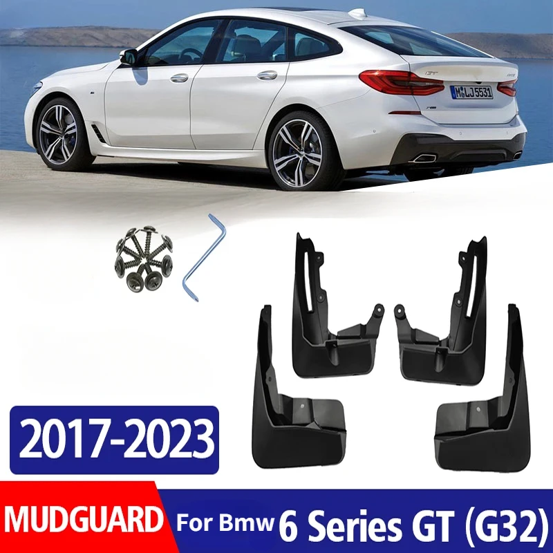 

Front Rear 4pcs Mud Flaps For Bmw 6 Series 2017-2023 GT G32 630i 640i 620i Mudguard Fender Guard Splash Car Accessories