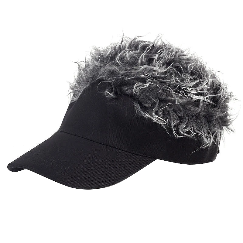 

Men'S And Women'S 56-60cm Golf Hats Outdoor Cotton Sports Wigs And Visors Gray