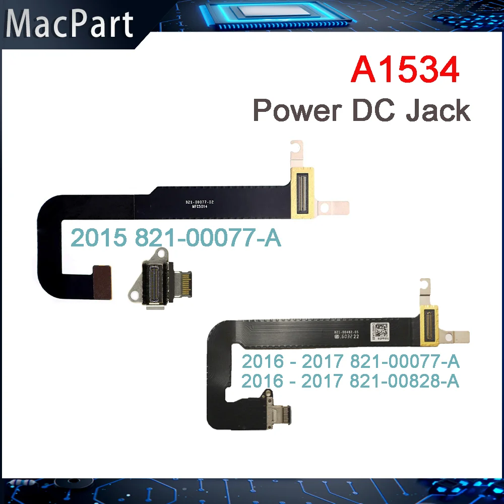 Originale Usato Dc-In I/O Usb C Alimentazione Di Ricarica Connettore Scheda Jack Dc Con Cavo Per Macbook Retina 12 "A1534 2015 2016 2017 Anno