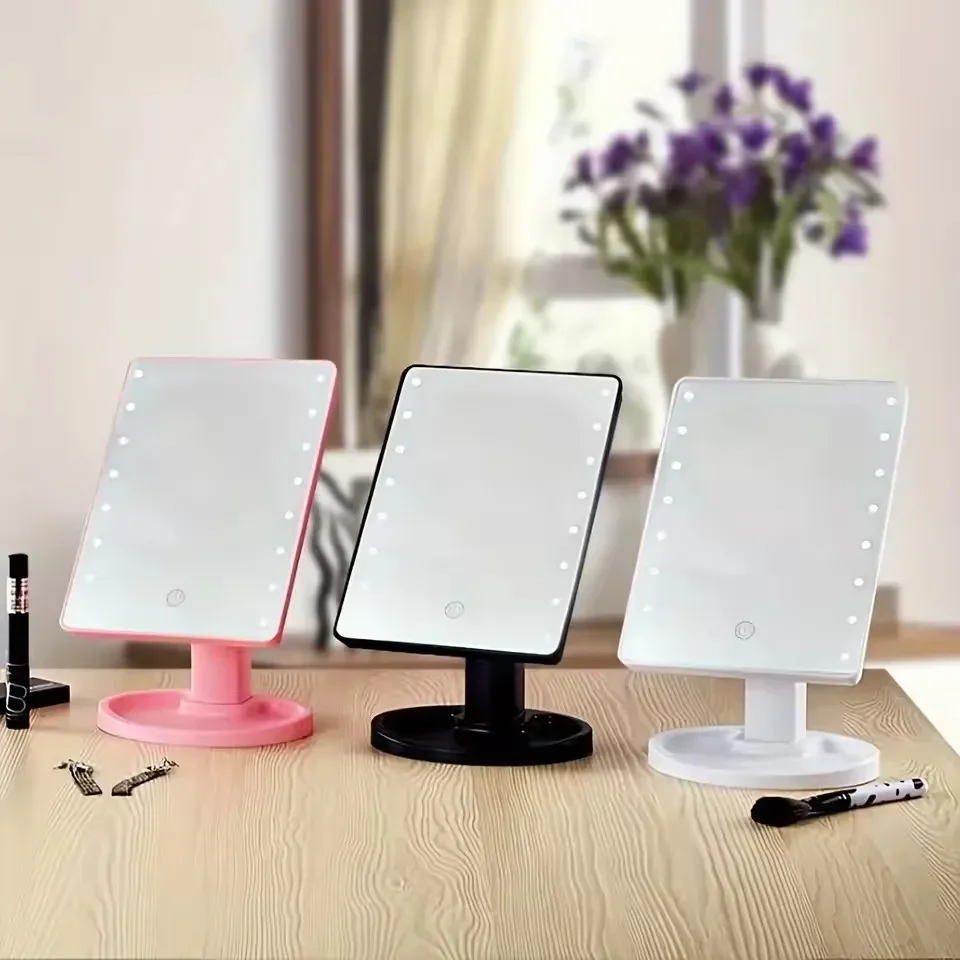 LED touch screen makeup mirror 1pc