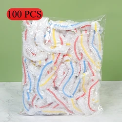 Stretchable Transparent Elastic Food Cover - Reusable Dustproof Plate Protector for Home, Kitchen, Restaurant, and Picnic Use (100 PCS)