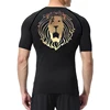 Lion Print Compression Shirts for Men Gym Workout Undershirt Baselayers Athletic Quick Dry Tshirts Tees Short Sleeve Rash Guard 4