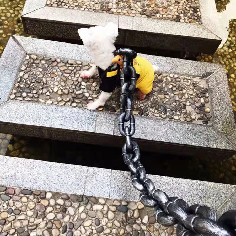 Dog Chain Simulated Iron Chain Dog with Dog Chain Traction Rope Rope Funny Outdoor Plastic Thick