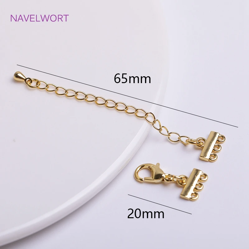 Real 18K Gold Extender Chain DIY Necklace Bracelet 18K Solid