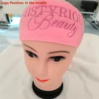 AHSNME 10pcs Customize Logo White Hair Band Beauty Salon Towel Bathroom Monogram Letters Spa Headbands Microfibre Towels 4