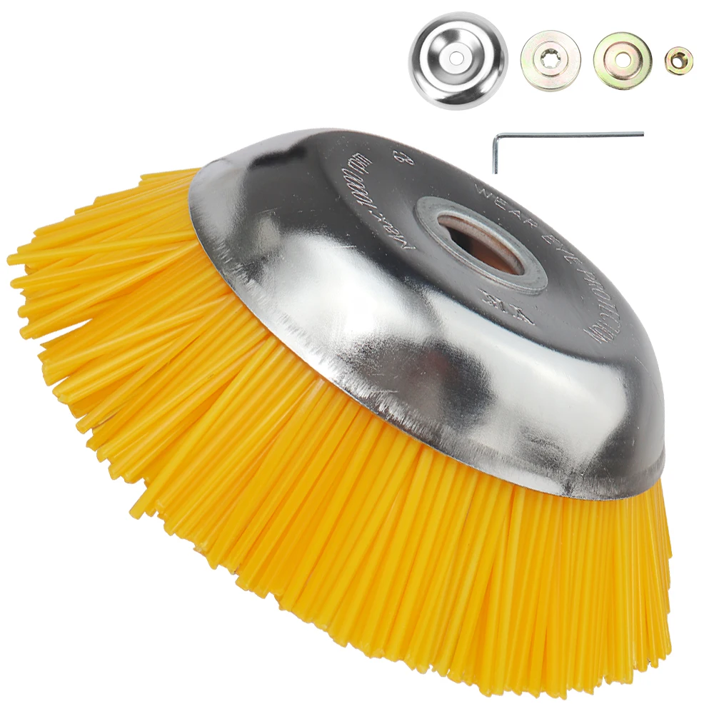 8 "200mm Universal Gras Strimmer Kopf Trimmer Pinsel Nylon Draht Rad Garten Unkraut Rasen – Detail 10