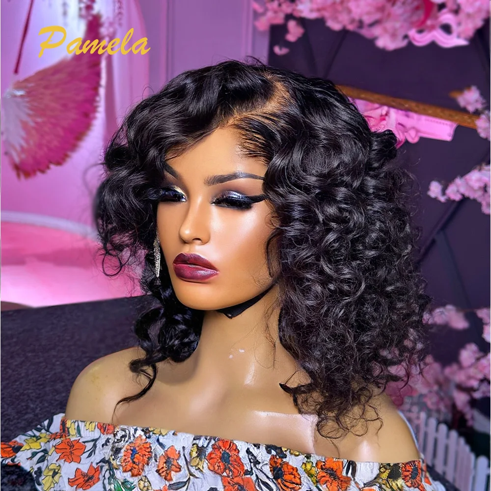 250% Density Glueless Wig 100% Human Hair Ready To Go Loose Deep 13x4 Transparent Lace Front Wigs Glueless Human Hair For Women