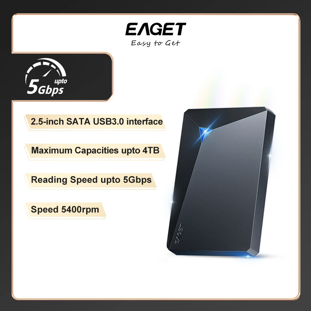 

EAGET G20 Portable HDD 5400 RPM USB 3.0 Hard Disk Drive 250gb 500gb 1T 2T External Mechanical Hard Drive for Laptop Desktop