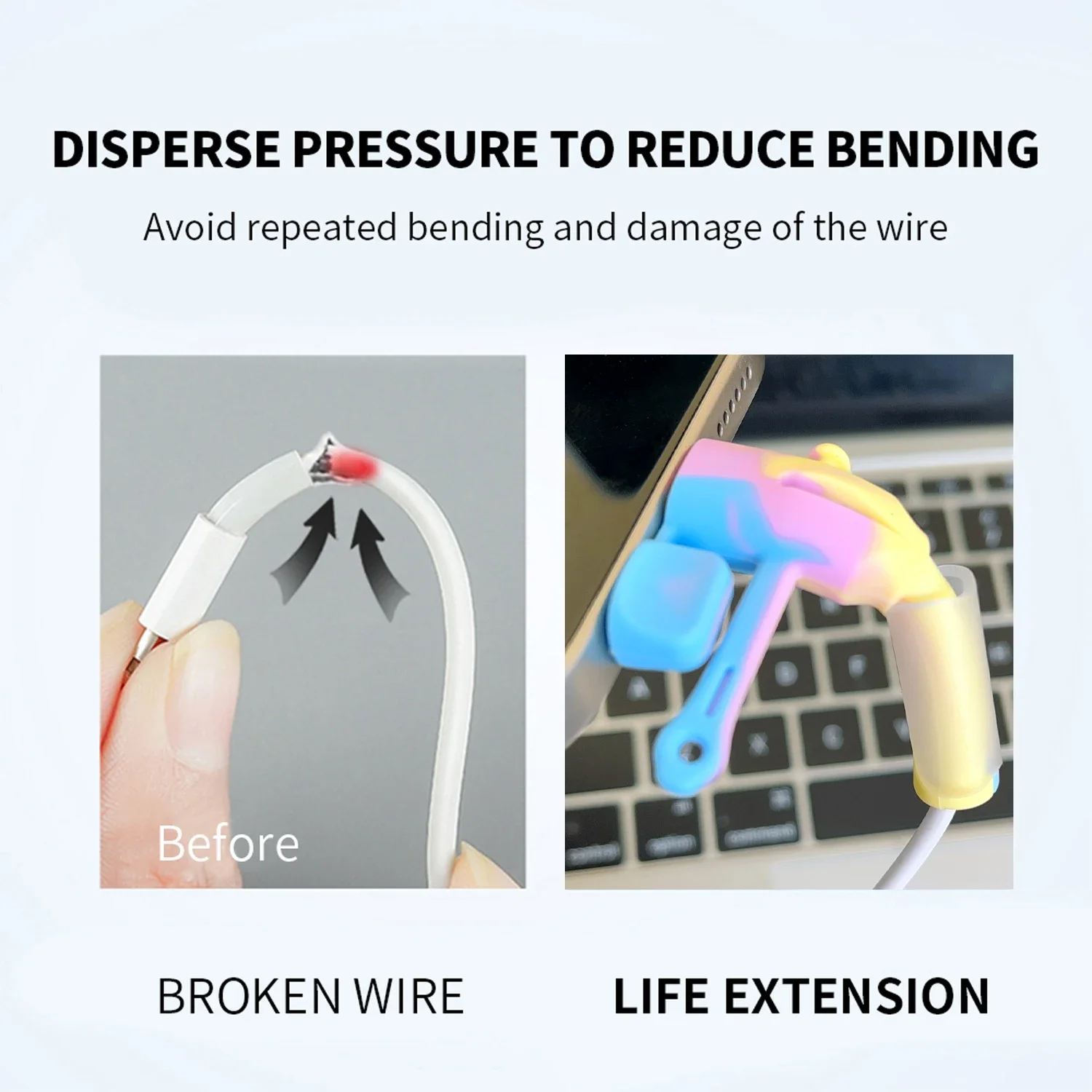 Silicone Cable Winder Charger Cables Protectors Cover for USB Type C Anti-break Protective Sleeve Cord Saver Dustproof Cover