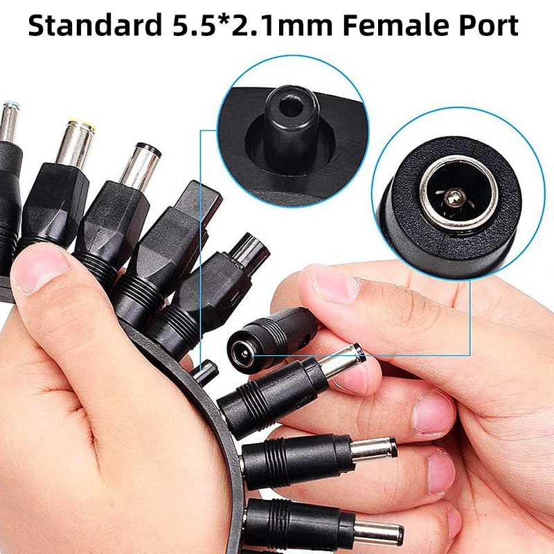 56pcs Universal Laptop AC DC Jack Power Supply Adapter Connector Plug HP Dell Lenovo Acer Toshiba Notebook Cable Cord power adapter laptop charger