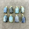 Natural Labradorite Buddha Pendant, Crystal Laugh Buddha Carving, Buddhist Gift, Buddhism Amulet, Zen Stone Necklace Making 2
