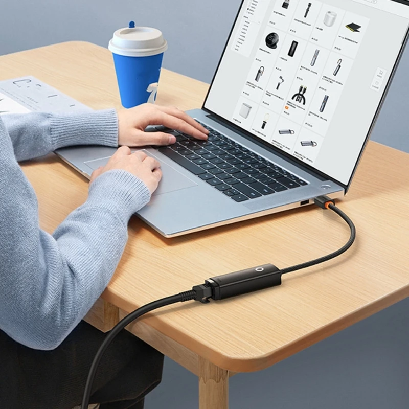 USB 이더넷 USB-A RJ45 어댑터 100/1000M 유형 네트워크 카드 USB 이더넷 P8DC