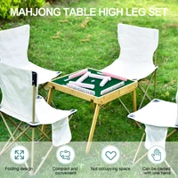 Travel Portable Mahjong Table with Chinese Mahjong Tiles Set Portable Mahjong Game Kits for Outdoor Camping 1
