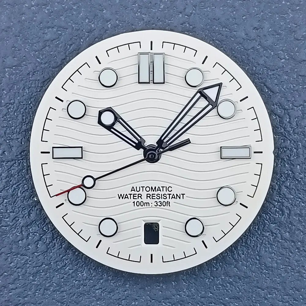 

31.7mm C3 super luminous dial fit nh35 6 o'clock calendar movement green luminous watch hand watch accessories fit 42mm case