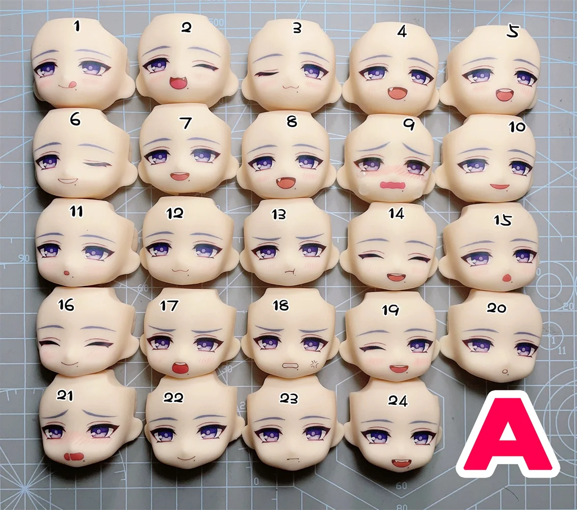 

Аниме Genshin Impact Kamisato Ayato ручной работы OB11 водяная паста лицо чередующееся выражение лица Косплей C