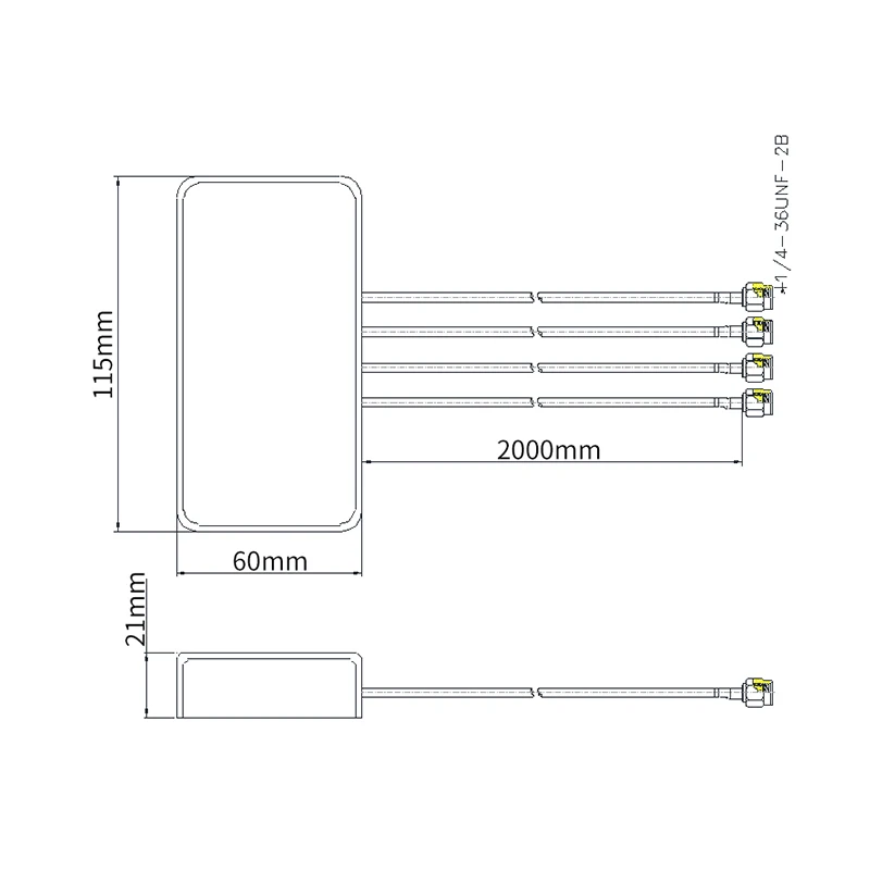 5G Antenna 4 in 1 Full-band 4G 3G Enhanced Signal Extension Router Antenna SMA Male 600-5000MHz RG174 2m Cable 4dbi Gain Linar
