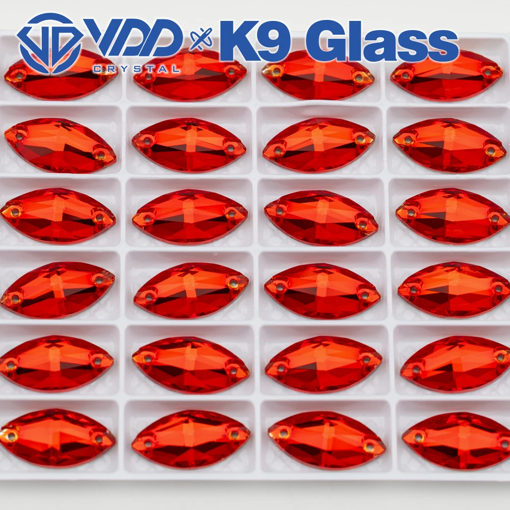VDD S109 Siam Navette AAAAA Top Qualität K9 Glas Nähen Auf Strass Kristall Flatback Nähen Strass Steine Für Kleidung Dekoration – Detail 5