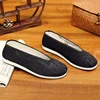 Cloth Shoes Men Old Beijing  Soft Sole Chinese Embroidery Men Shoes Chinese Style Yellow Black Dragon Round Mouth Cloth Shoes 5