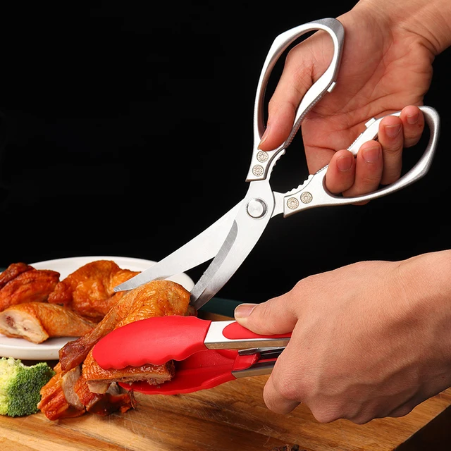 Kitchen Scissors BBQ Chicken Fish Goose Shrimp Cutting Chef Home Tools  Stainless