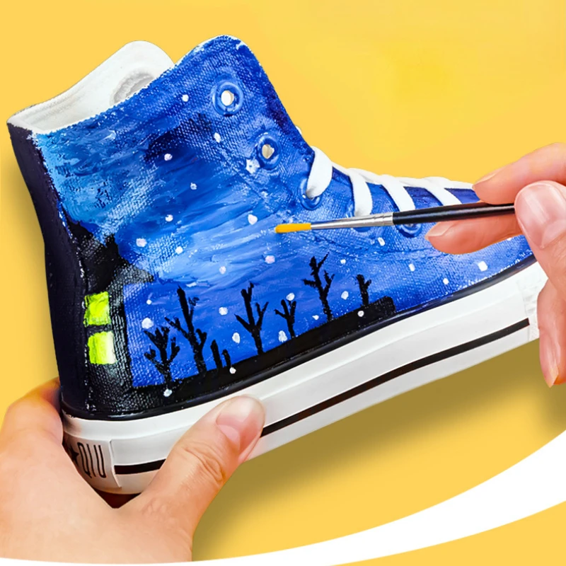 50ML Textile Fiber Pigment Student Hand-painted DIY Graffiti Clothes T-shirts Shoes Blending Solution Painting Paint