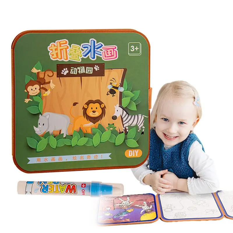 

Doodle Book For Kids Reusable Coloring Book With Pen Portable Educational Learning Board Paint With Water Books For Birthday