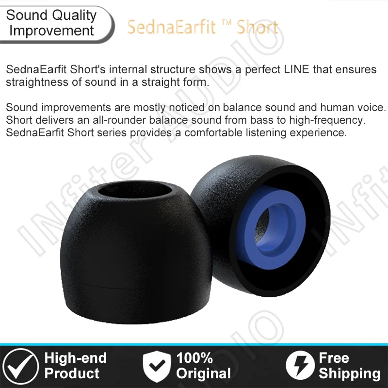 Фото TWS-наушники AZLA Sednaearfit светильник с короткими амбушюрами для SONY Sennheiser, силиконовые наушники TWS, короткие наушники Sednaearfit для наконечников IEM №2