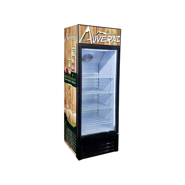 190L SC190B Transparent Glass Door Refrigerator Commercial Display Soft Cold Drink Fridge For Sale