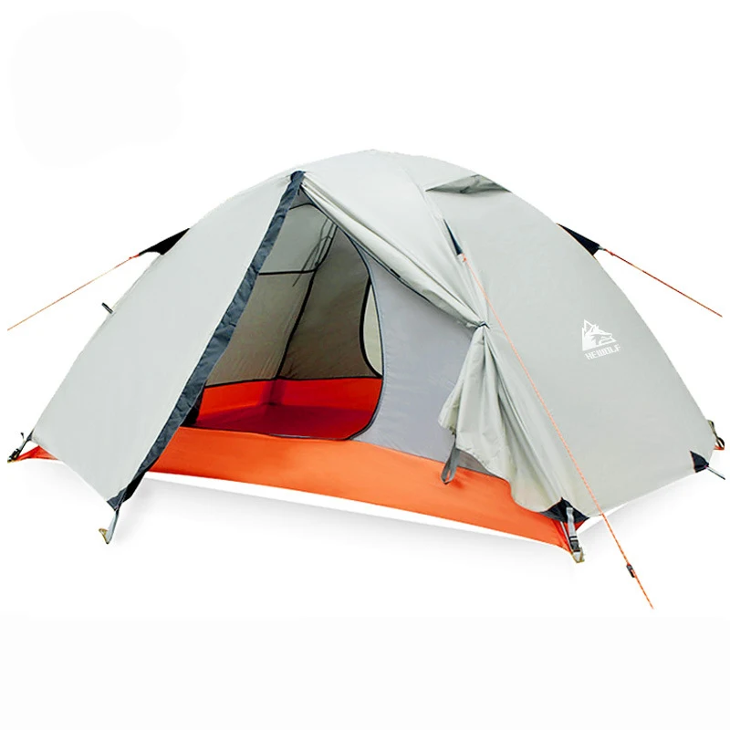 

Hewolf Super Strong Double Layer Aluminum Pole 2 Person Waterproof Ultralight Tent Family Travel Hiking Outdoor Touriest Camping