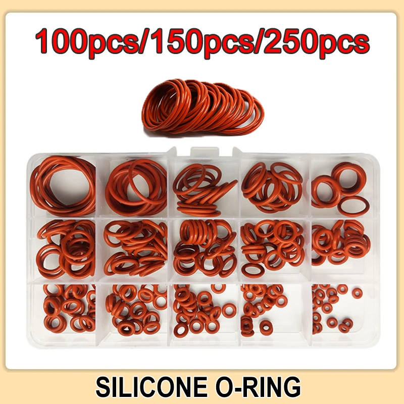 Silicone O ring Sealing Gaskets 100pcs 150pcs 250pcs O Ring Waterproof